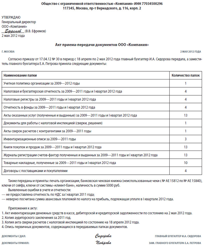 Когда и для чего составляется передаточный акт?